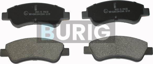 Burig B020011 - Kit de plaquettes de frein, frein à disque cwaw.fr