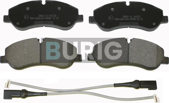 Burig B020018 - Kit de plaquettes de frein, frein à disque cwaw.fr