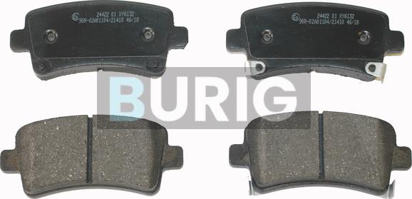 Burig B020039 - Kit de plaquettes de frein, frein à disque cwaw.fr