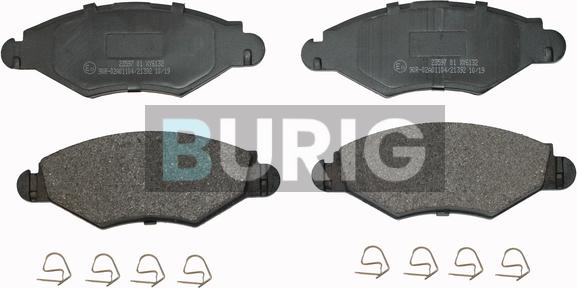 Burig B020035 - Kit de plaquettes de frein, frein à disque cwaw.fr