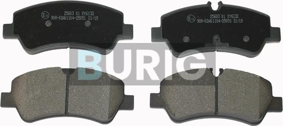 Burig B020030 - Kit de plaquettes de frein, frein à disque cwaw.fr