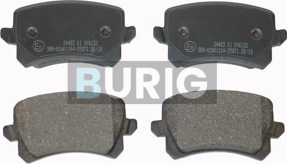 Burig B020038 - Kit de plaquettes de frein, frein à disque cwaw.fr