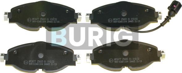 Burig B020033 - Kit de plaquettes de frein, frein à disque cwaw.fr