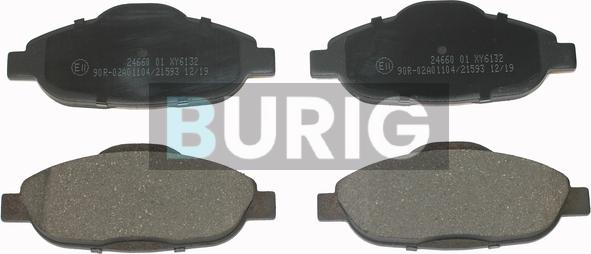 Burig B020037 - Kit de plaquettes de frein, frein à disque cwaw.fr