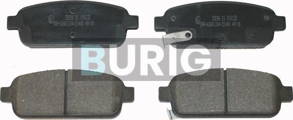 Burig B020022 - Kit de plaquettes de frein, frein à disque cwaw.fr