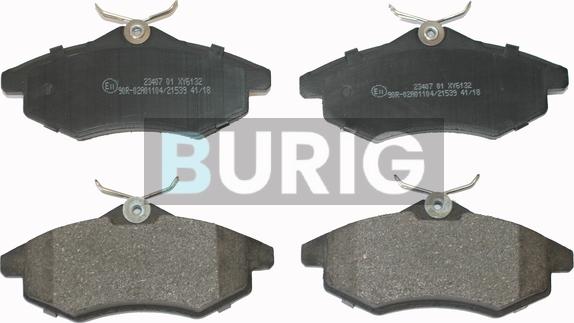 Burig B020076 - Kit de plaquettes de frein, frein à disque cwaw.fr