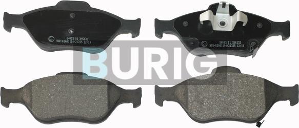 Burig B020070 - Kit de plaquettes de frein, frein à disque cwaw.fr