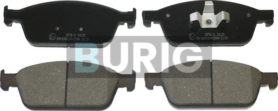 Burig B020078 - Kit de plaquettes de frein, frein à disque cwaw.fr