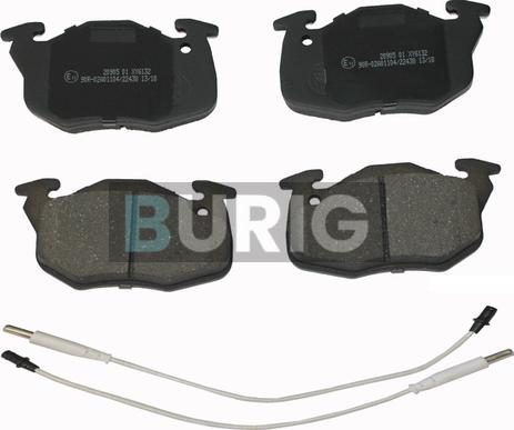 Burig B020077 - Kit de plaquettes de frein, frein à disque cwaw.fr