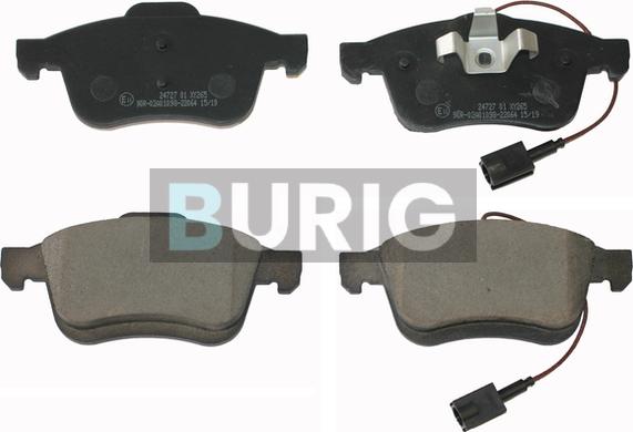 Burig B020198 - Kit de plaquettes de frein, frein à disque cwaw.fr