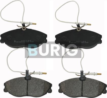 Burig B020197 - Kit de plaquettes de frein, frein à disque cwaw.fr