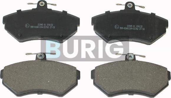 Burig B020140 - Kit de plaquettes de frein, frein à disque cwaw.fr