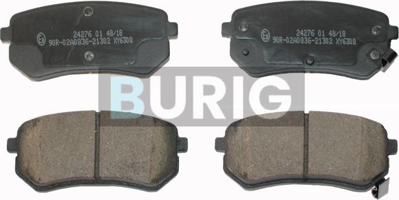 Burig B020143 - Kit de plaquettes de frein, frein à disque cwaw.fr