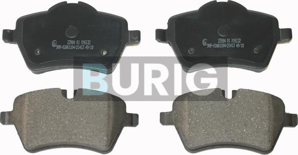 Burig B020142 - Kit de plaquettes de frein, frein à disque cwaw.fr