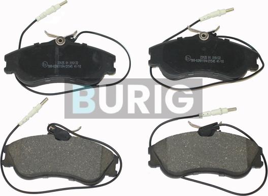 Burig B020147 - Kit de plaquettes de frein, frein à disque cwaw.fr