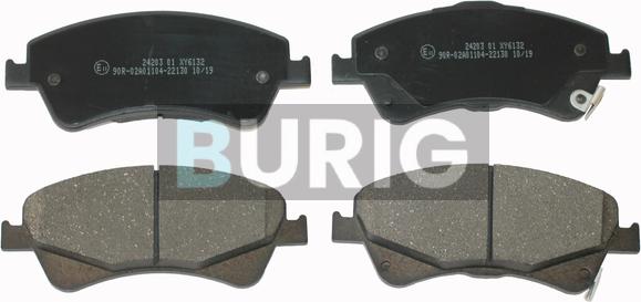 Burig B020156 - Kit de plaquettes de frein, frein à disque cwaw.fr