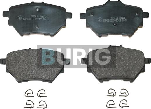 Burig B020150 - Kit de plaquettes de frein, frein à disque cwaw.fr