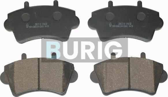 Burig B020151 - Kit de plaquettes de frein, frein à disque cwaw.fr