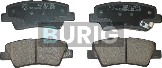 Burig B020157 - Kit de plaquettes de frein, frein à disque cwaw.fr