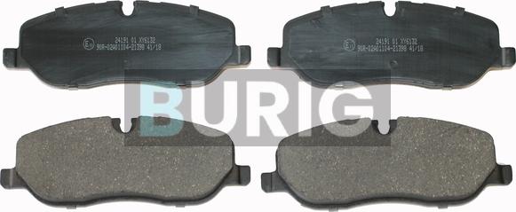 Burig B020166 - Kit de plaquettes de frein, frein à disque cwaw.fr