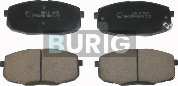 Burig B020161 - Kit de plaquettes de frein, frein à disque cwaw.fr