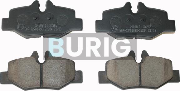 Burig B020105 - Kit de plaquettes de frein, frein à disque cwaw.fr