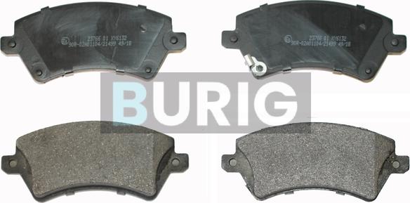 Burig B020103 - Kit de plaquettes de frein, frein à disque cwaw.fr