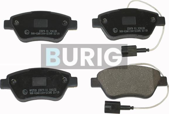 Burig B020102 - Kit de plaquettes de frein, frein à disque cwaw.fr