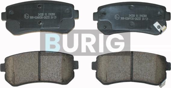 Burig B020113 - Kit de plaquettes de frein, frein à disque cwaw.fr