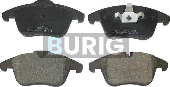 Burig B020187 - Kit de plaquettes de frein, frein à disque cwaw.fr