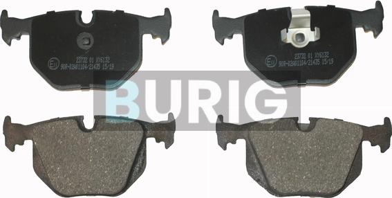 Burig B020136 - Kit de plaquettes de frein, frein à disque cwaw.fr