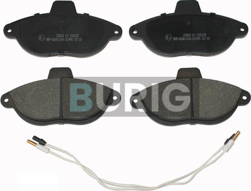 Burig B020132 - Kit de plaquettes de frein, frein à disque cwaw.fr