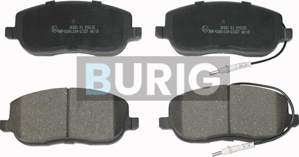 Burig B020129 - Kit de plaquettes de frein, frein à disque cwaw.fr