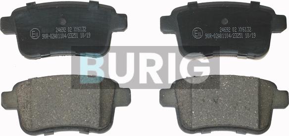 Burig B020125 - Kit de plaquettes de frein, frein à disque cwaw.fr