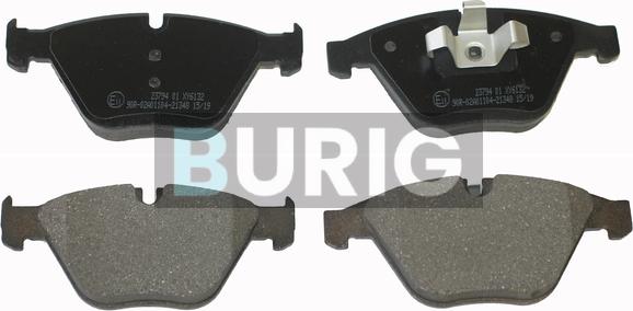 Burig B020123 - Kit de plaquettes de frein, frein à disque cwaw.fr