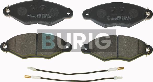 Burig B020177 - Kit de plaquettes de frein, frein à disque cwaw.fr