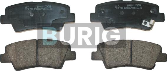 Burig B020348 - Kit de plaquettes de frein, frein à disque cwaw.fr