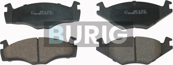 Burig B020347 - Kit de plaquettes de frein, frein à disque cwaw.fr