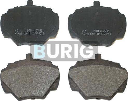 Burig B020355 - Kit de plaquettes de frein, frein à disque cwaw.fr