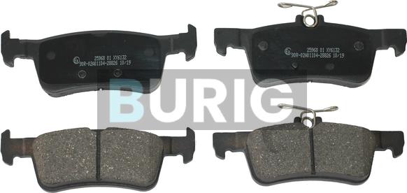 Burig B020356 - Kit de plaquettes de frein, frein à disque cwaw.fr