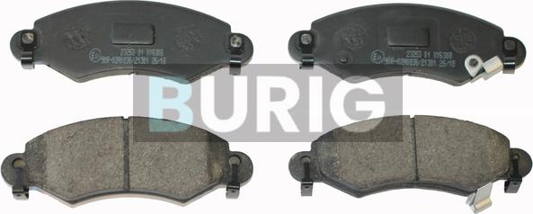 Burig B020364 - Kit de plaquettes de frein, frein à disque cwaw.fr