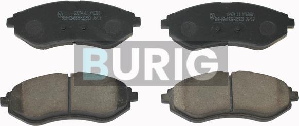 Burig B020366 - Kit de plaquettes de frein, frein à disque cwaw.fr