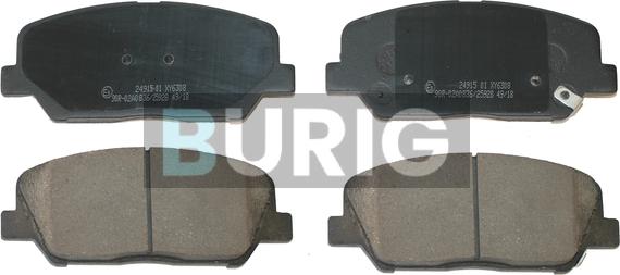 Burig B020368 - Kit de plaquettes de frein, frein à disque cwaw.fr