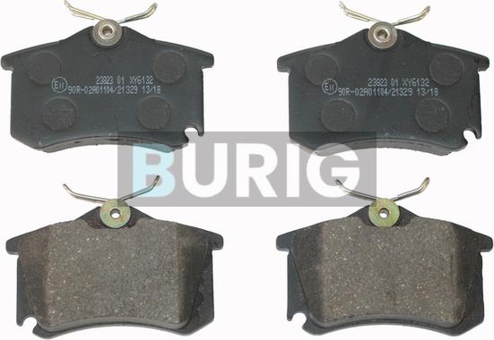 Burig B020363 - Kit de plaquettes de frein, frein à disque cwaw.fr