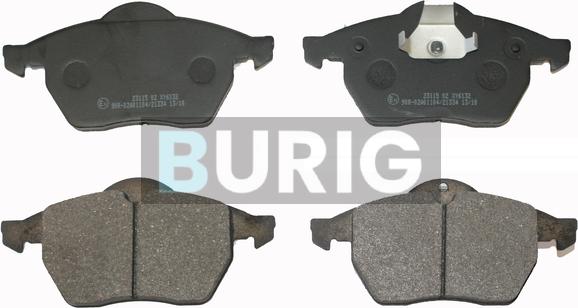 Burig B020362 - Kit de plaquettes de frein, frein à disque cwaw.fr