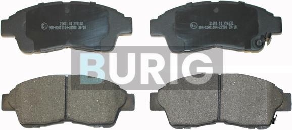 Burig B020304 - Kit de plaquettes de frein, frein à disque cwaw.fr