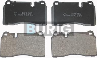 Burig B020306 - Kit de plaquettes de frein, frein à disque cwaw.fr