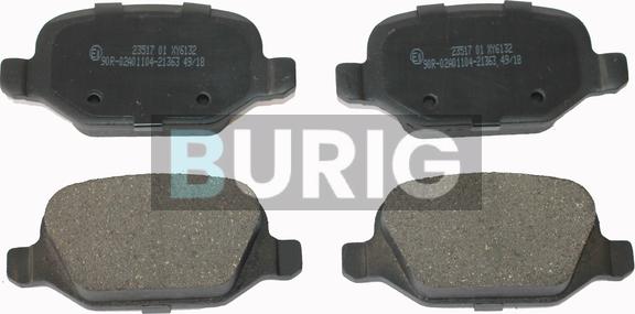 Burig B020301 - Kit de plaquettes de frein, frein à disque cwaw.fr