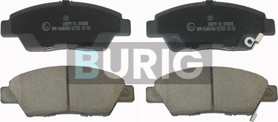 Burig B020303 - Kit de plaquettes de frein, frein à disque cwaw.fr