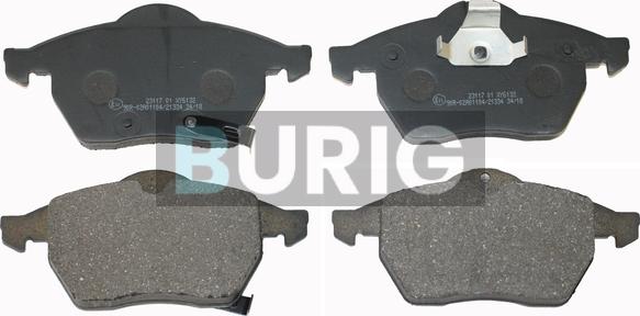 Burig B020307 - Kit de plaquettes de frein, frein à disque cwaw.fr